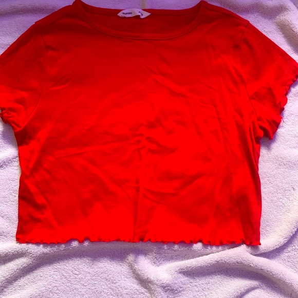RED CROPPED TEE - Picture 1 of 1